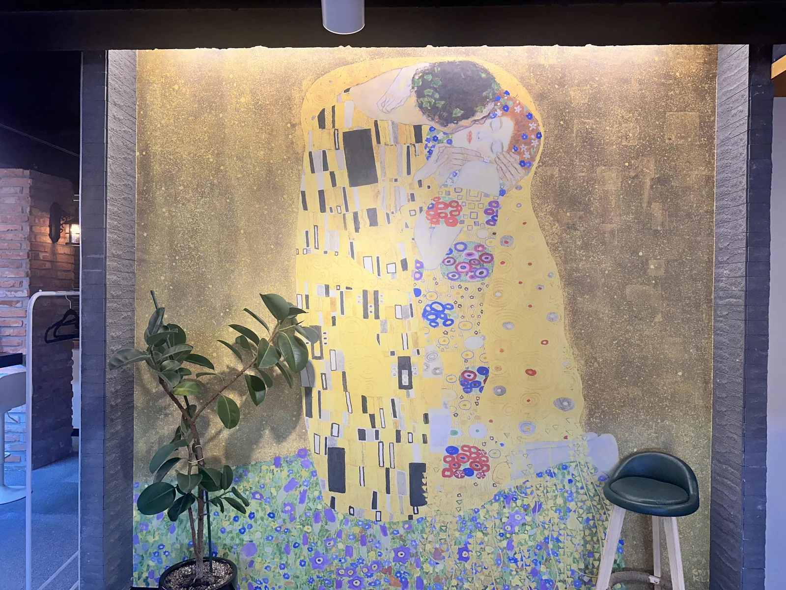Decorative art wall inside Parfum9 perfume workshop in Hongdae Seoul